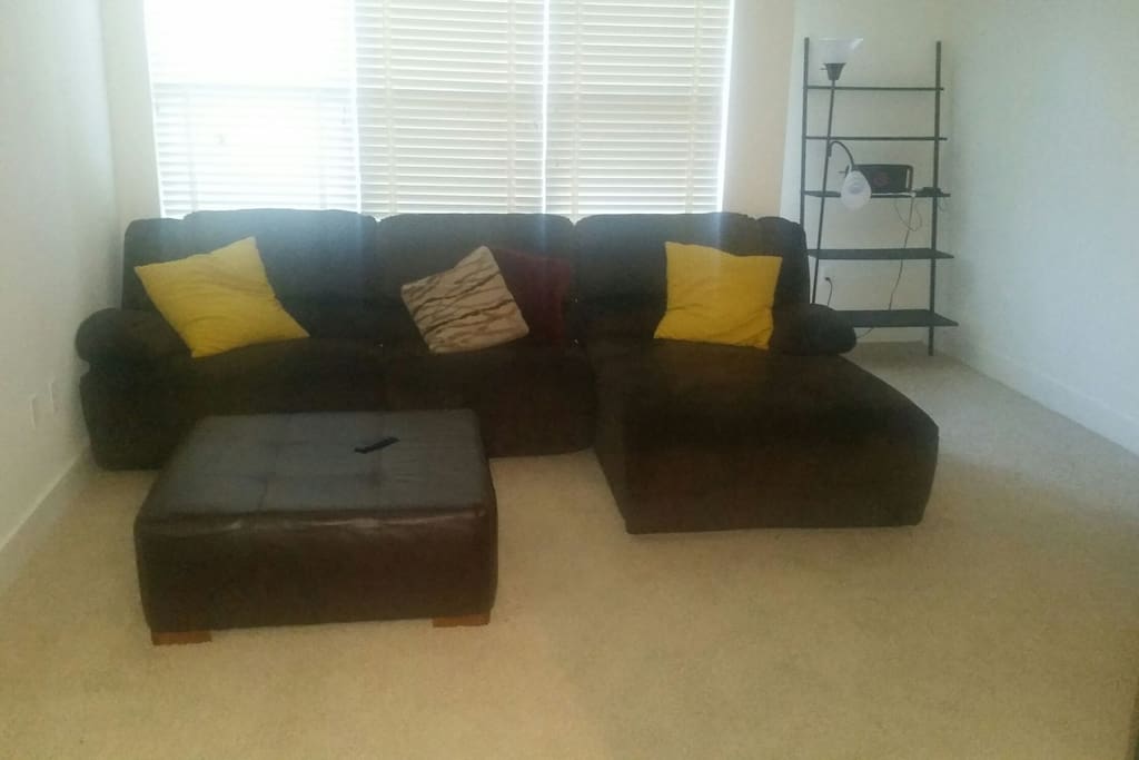 Spacious Suede Reclining Sectional