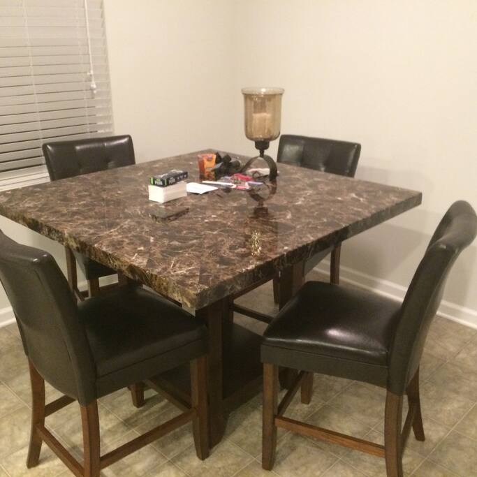 Dining Area with barstool height chairs