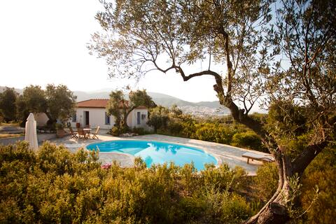 Gorgeous Elia Cottage - private pool and sea views
