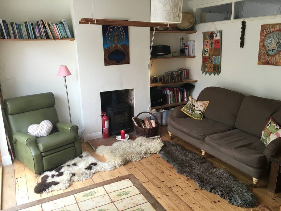 Living room area, open plan connected to kitchen and dining area