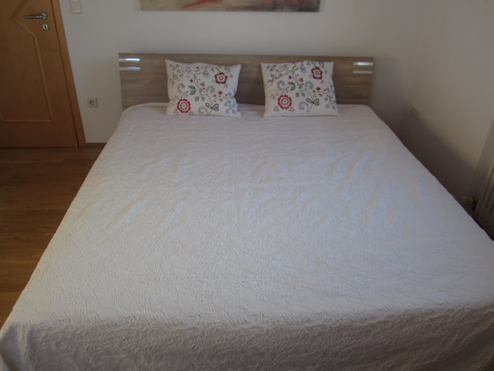 غرفة ضيوف لطيفة في شقة كبيرة جدًا Airbnb