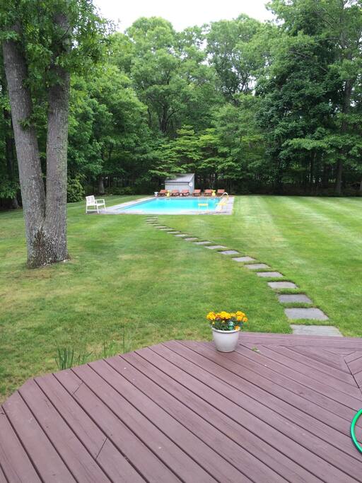 pool in backyard