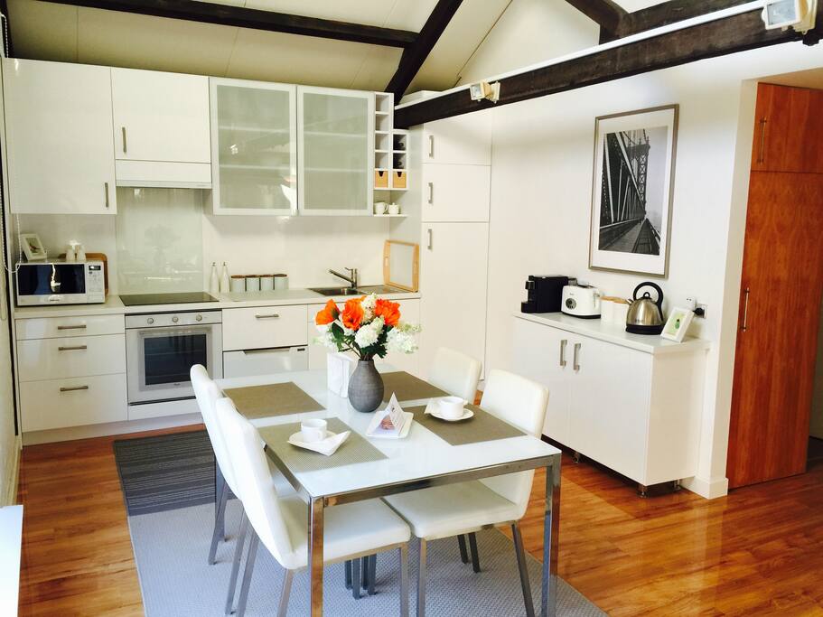 Fully self contained kitchen for all of your home away from home needs