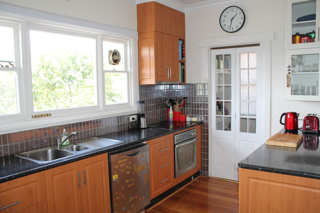 Compact kitchen with views to wash up to.