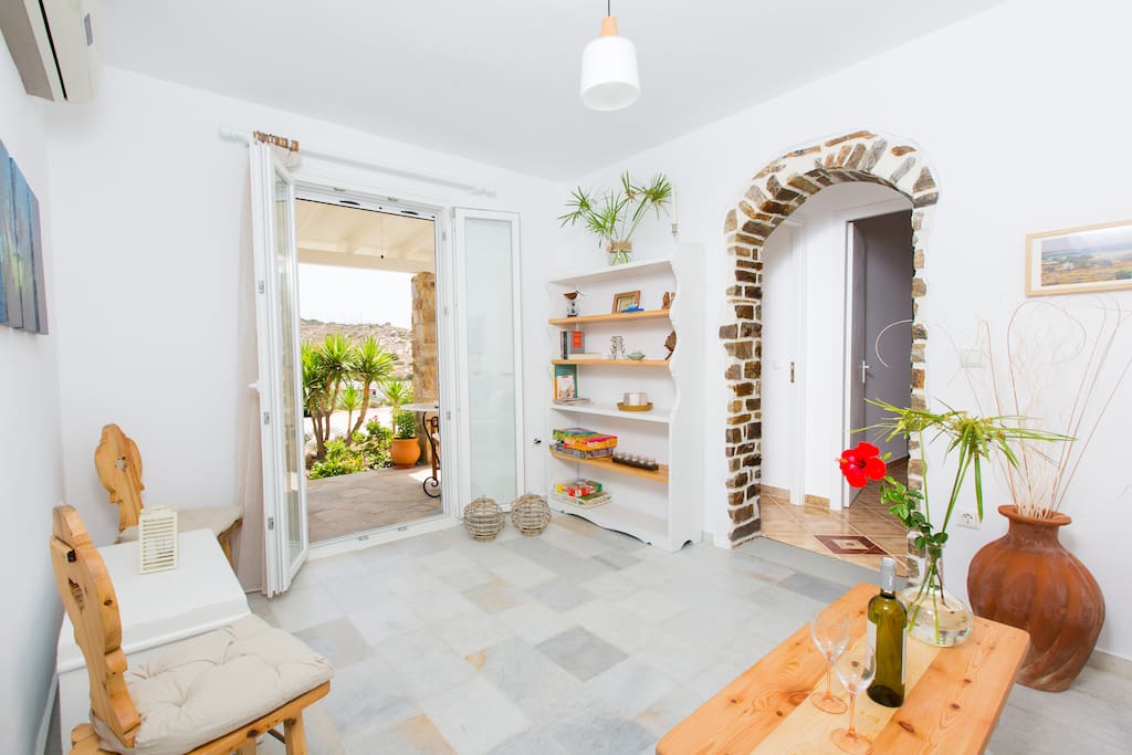 Living room with door to the front garden