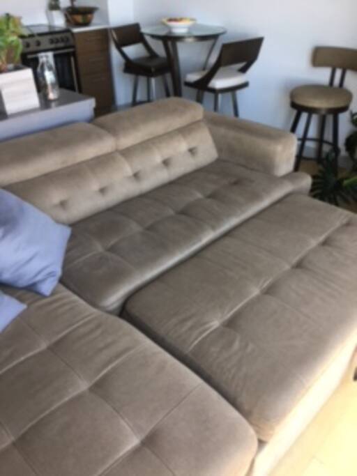 Comfy Sectional easily opens to a Queen bed