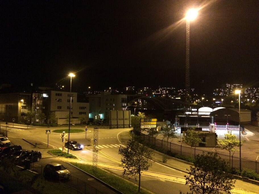 Fantastic view from the 9 sq. meter terrace overlooking Puddefjord Bridge