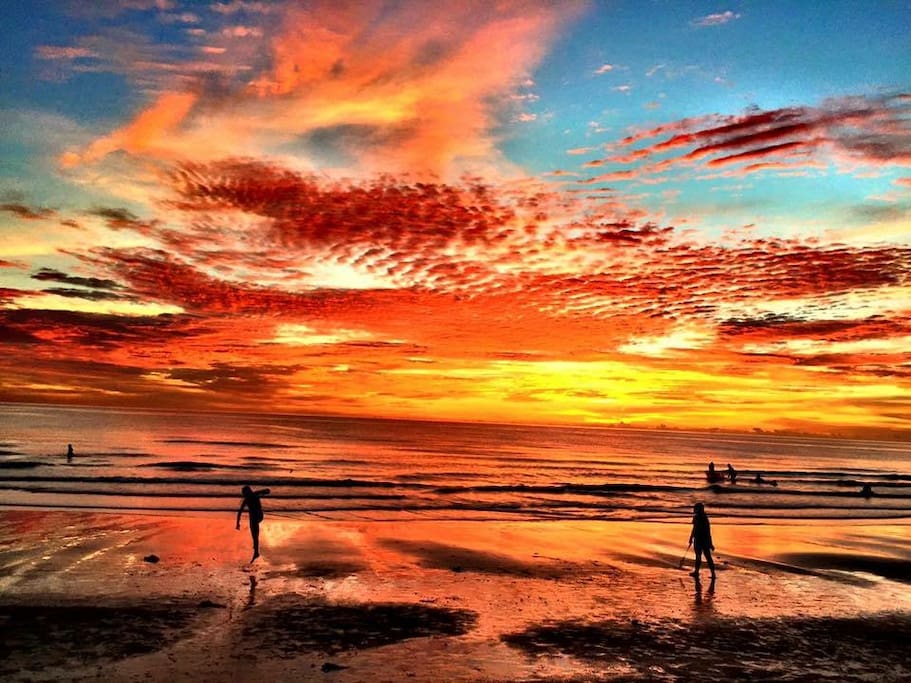 sunset at bang saray beach