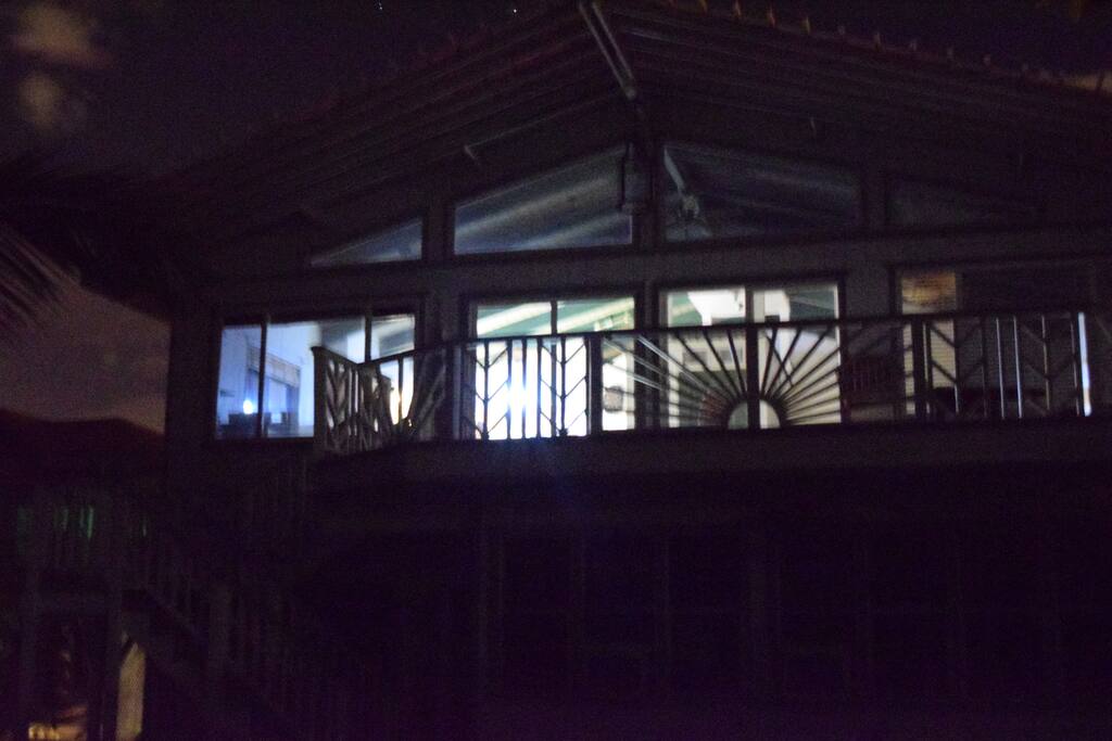 Beachfront at night