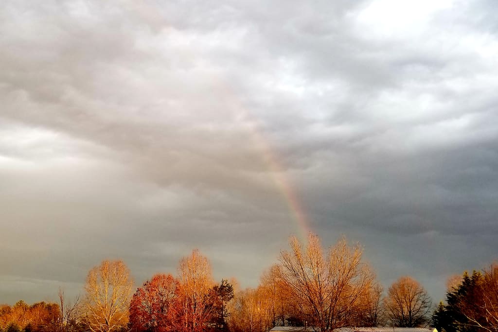 Rainbow at Fresh Start Farm on New Year's Day has to mean blessings for 2019!