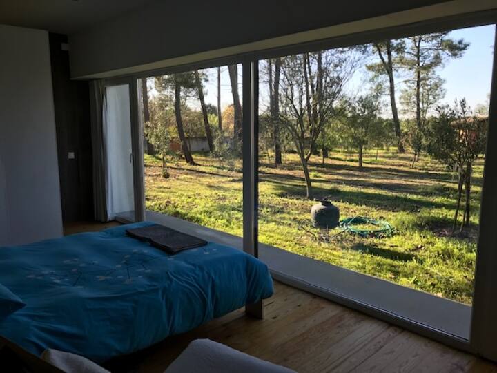Great view from double bedroom with private WC
