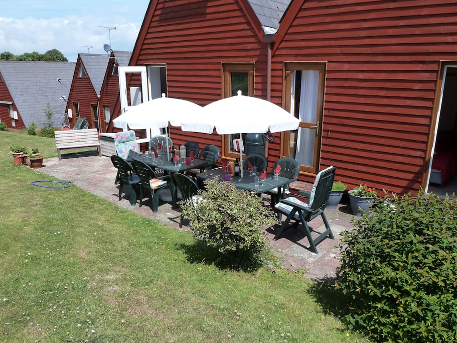West facing patio at the back