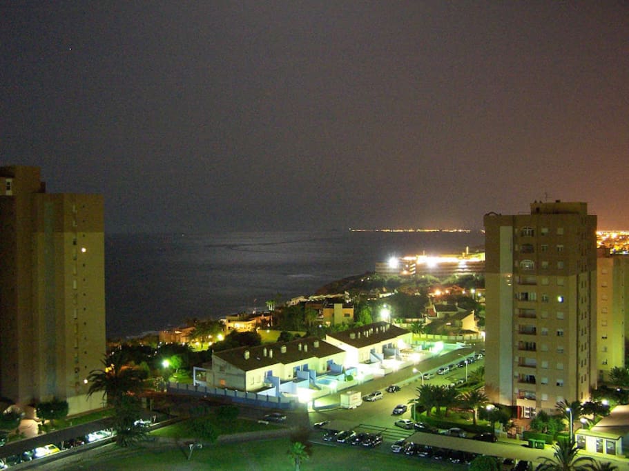 At night