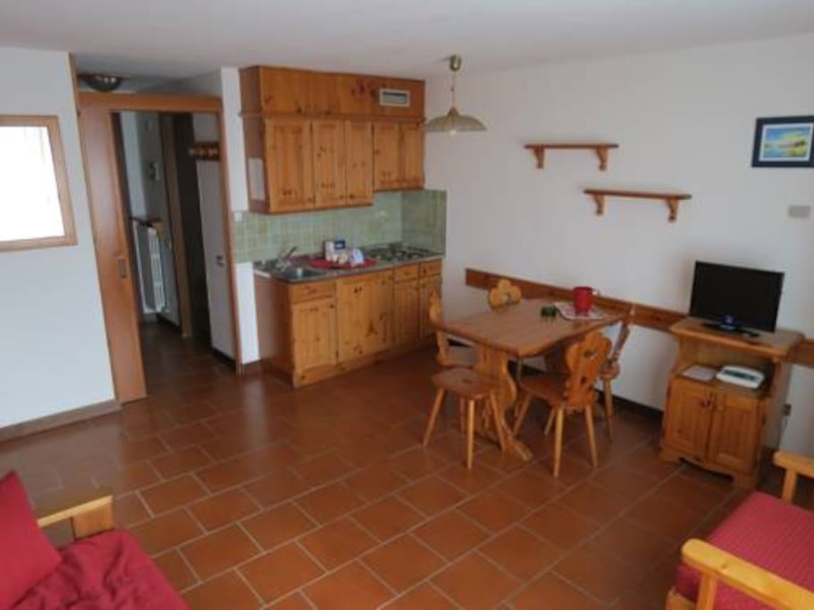 Zona giorno con divano letto