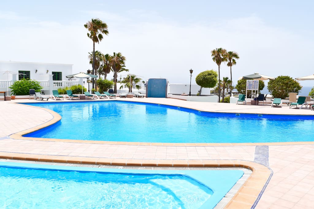 large swimming pool area