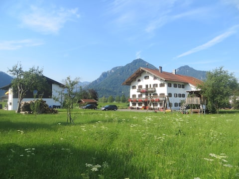 Erfolgreiche Airbnb-Immobilie: Beim Broi, apartment with terrace in Ruhpolding