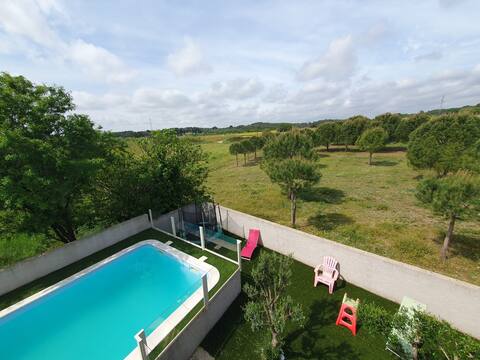 Unobstructed villa with views and pool