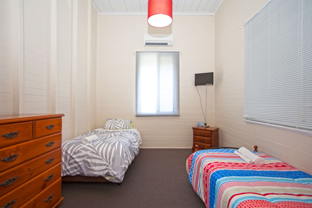 1 King single bed and a single bed