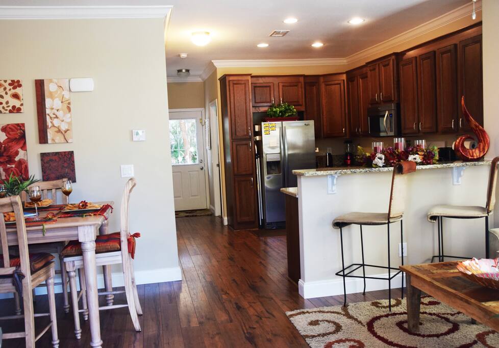 Living room with view of the Kitchen