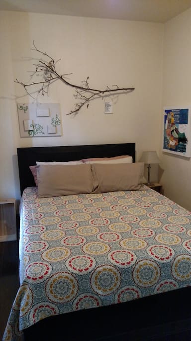 Master bedroom Queen-sized bed