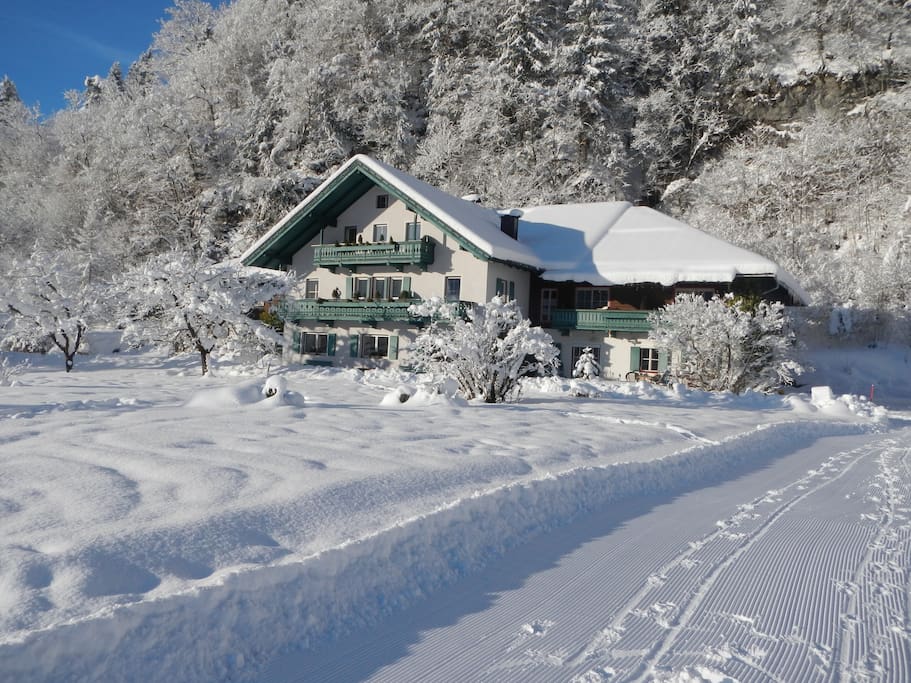 Posthof im Winter