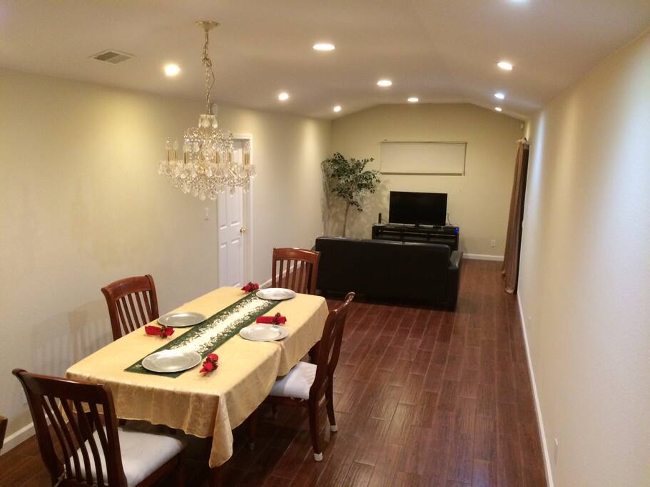 Dining room and family room...