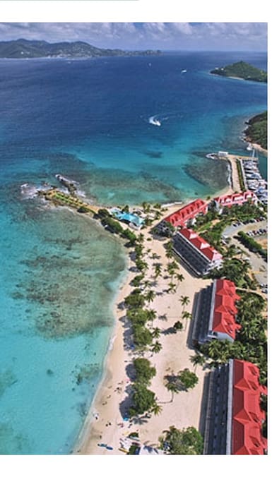 Sapphire Beach Resort consists of 5 beachfront bldgs (A,B,C,D,E), and 1 bldg facing the marina (bldg F). Our condo is in Building B- BEACHFRONT!