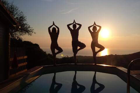 Chalet 2 sea view, pool, beach 3 min near Ajaccio