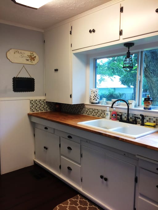 Kitchen with Stove, Microwave and Dishwasher