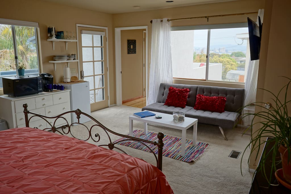Skyline views in bed