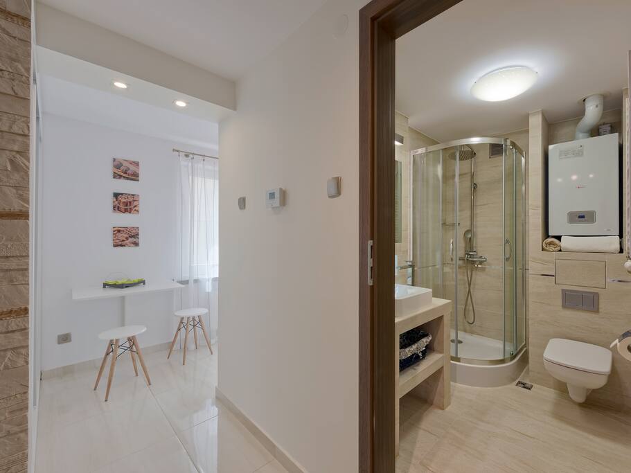 bathroom and kitchen