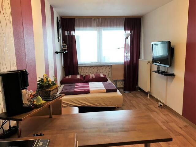 Quiet, furnished room with kitchen