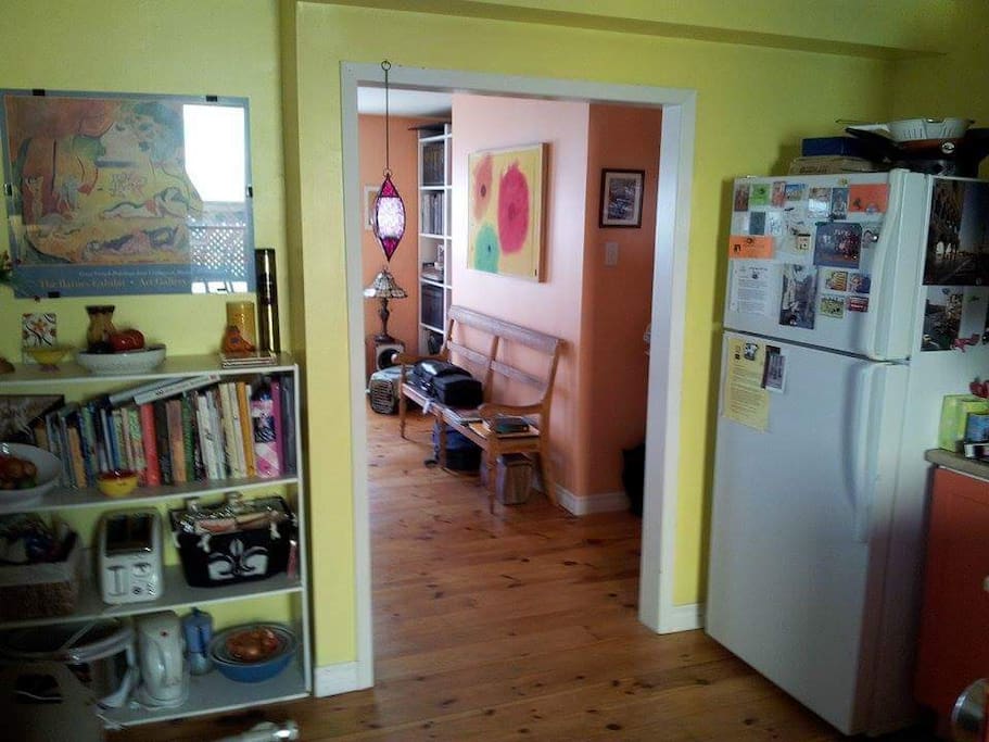 Connection between kitchen and living room.