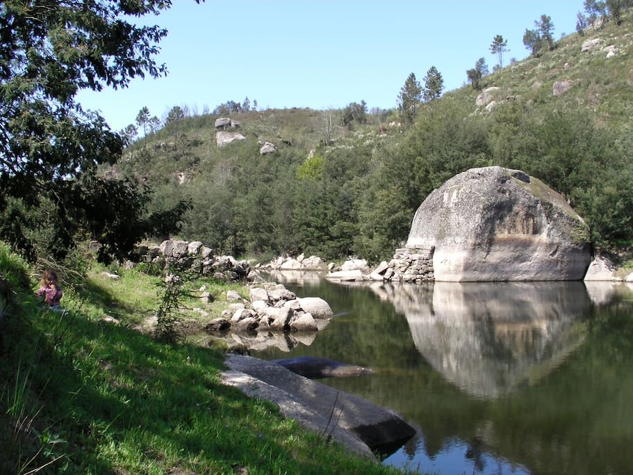 One of several private sandy river beaches.