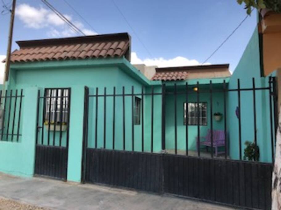 Security Gate to keep Car parked in or enjoy the patio If you need a rental car you can drive in Mexico and US. Let us know.