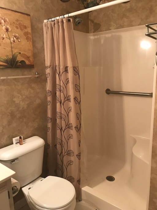 Bathroom with stand up shower