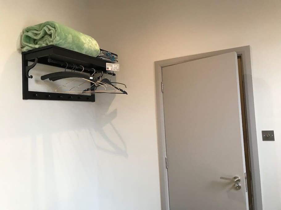 Hanging rail in the master bedroom plus spare blankets. (Not that you’ll need them)
