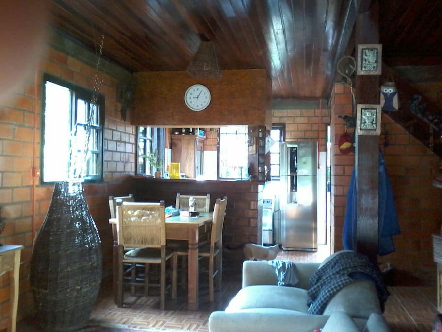interior do chalé