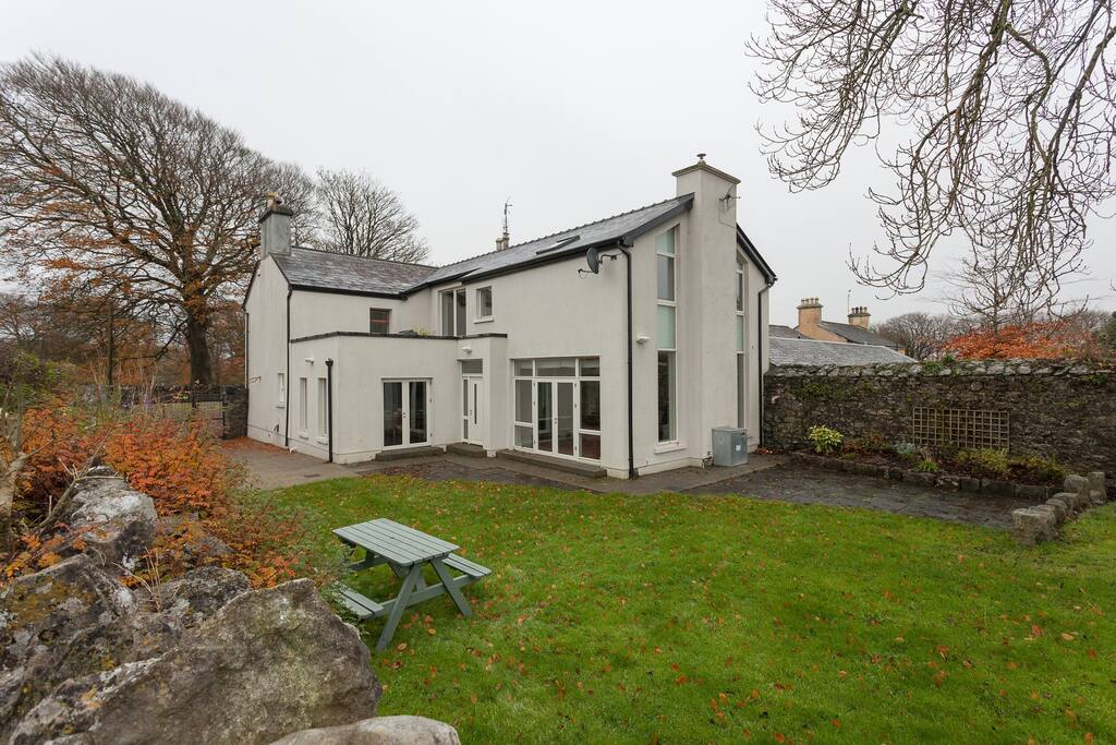 The rear of the house