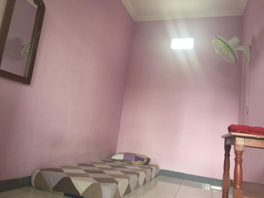 Room+Fan+Window and Bathroom outside.