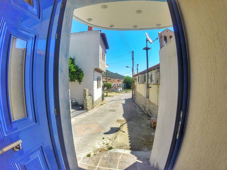 Street view from the entrance
