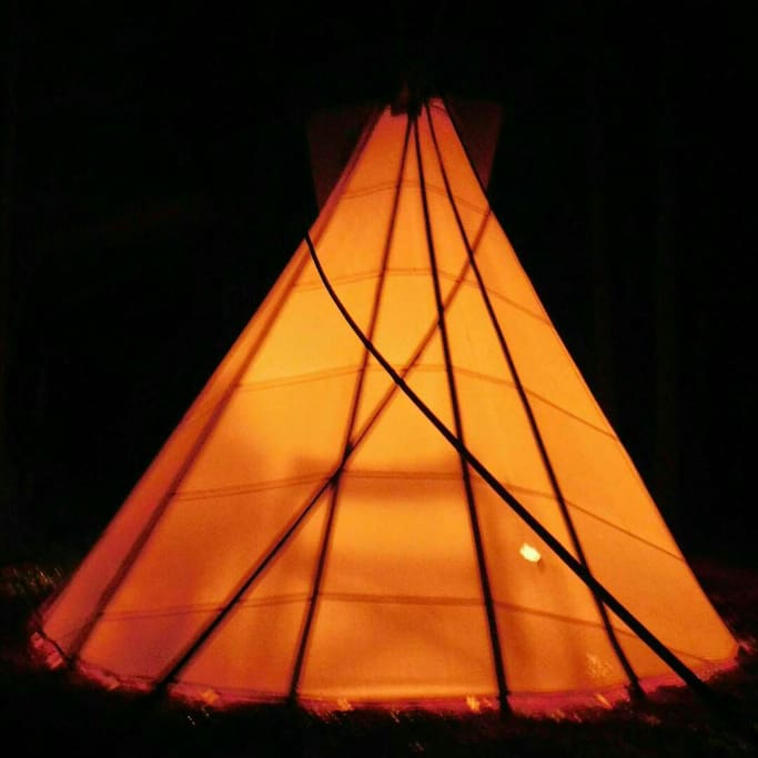 Tipi at night