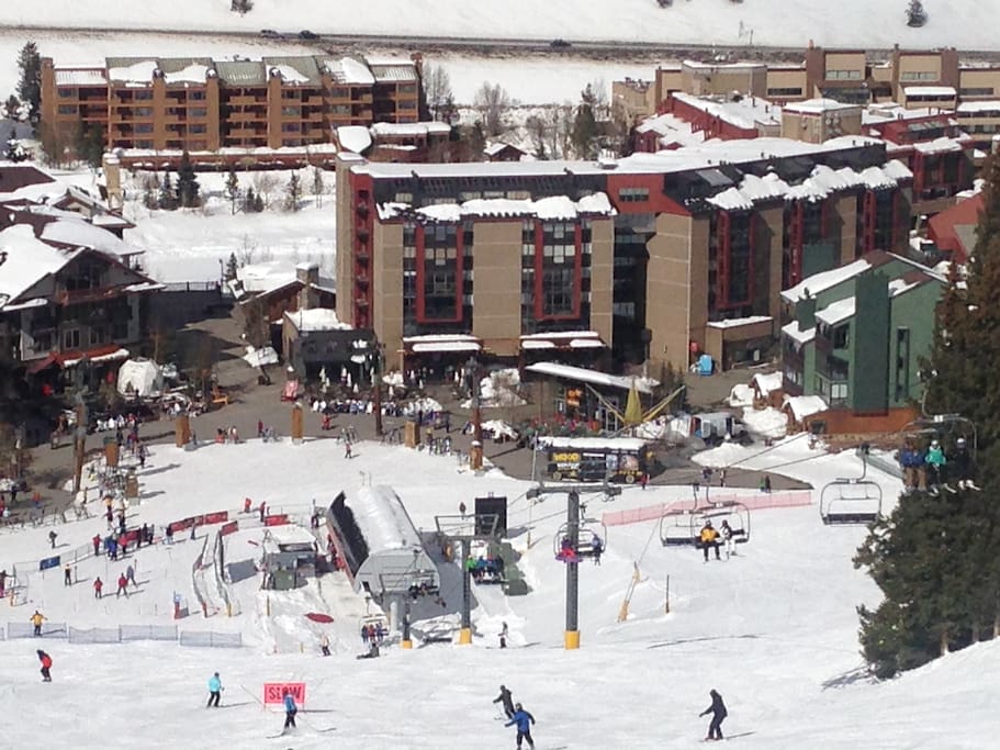 View of building from mountain - slope side and is 100 feet from American Eagle chairlift