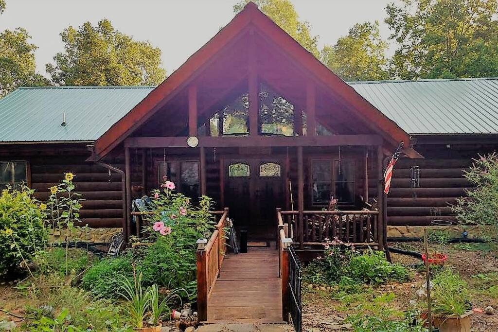 The Front of the house is filled with local flowers and herbs