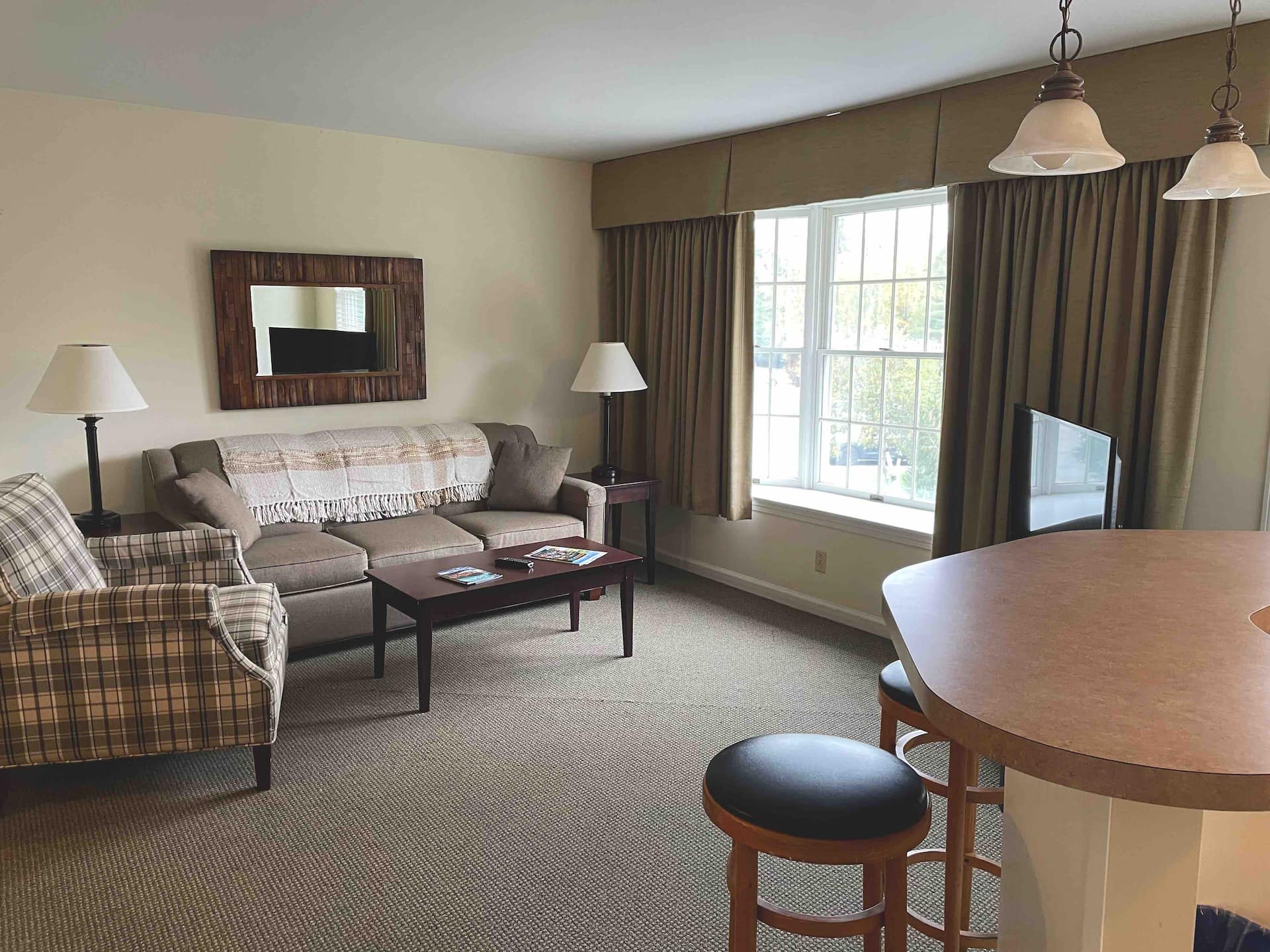 Large one bedroom, two full bath, full kitchen