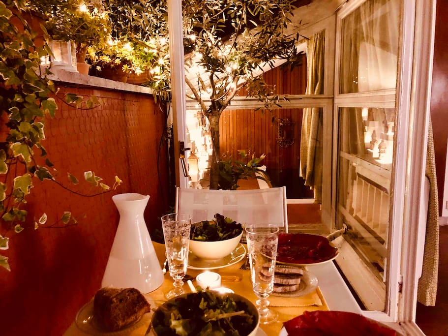 Terrace in a September evening