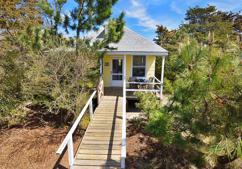 View of the front of the house from the walk