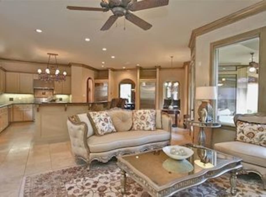 Formal sitting room attached to kitchen