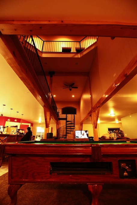 great room with pool table