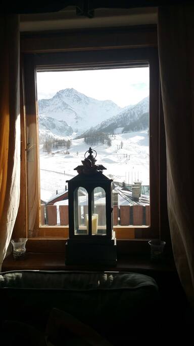 Vista delle piste dal soggiorno